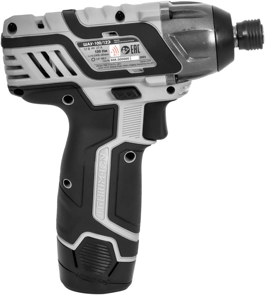 Аккумуляторный ударный шуруповерт Интерскол ШАУ-100/12Э (без акк. и з/у) картон №1