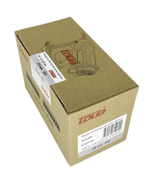 Дюбель-гвозди по бетону Toua CN 2,7х25 мм (1000 шт) №1