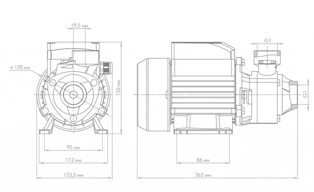 Насос поверхностный Джилекс Вихревик 40/40 Ч №1