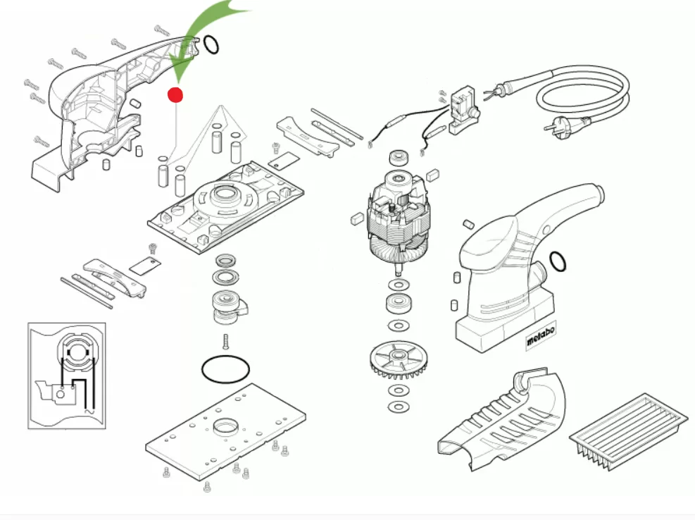 Демпфер опорной подошвы Metabo для ПШМ SR 10-23 №1