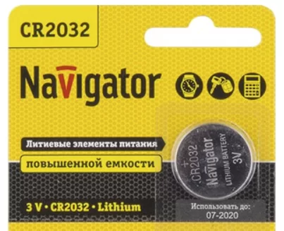 Батарейка Navigator NBT-CR2032-BP2 (1 шт) – №1