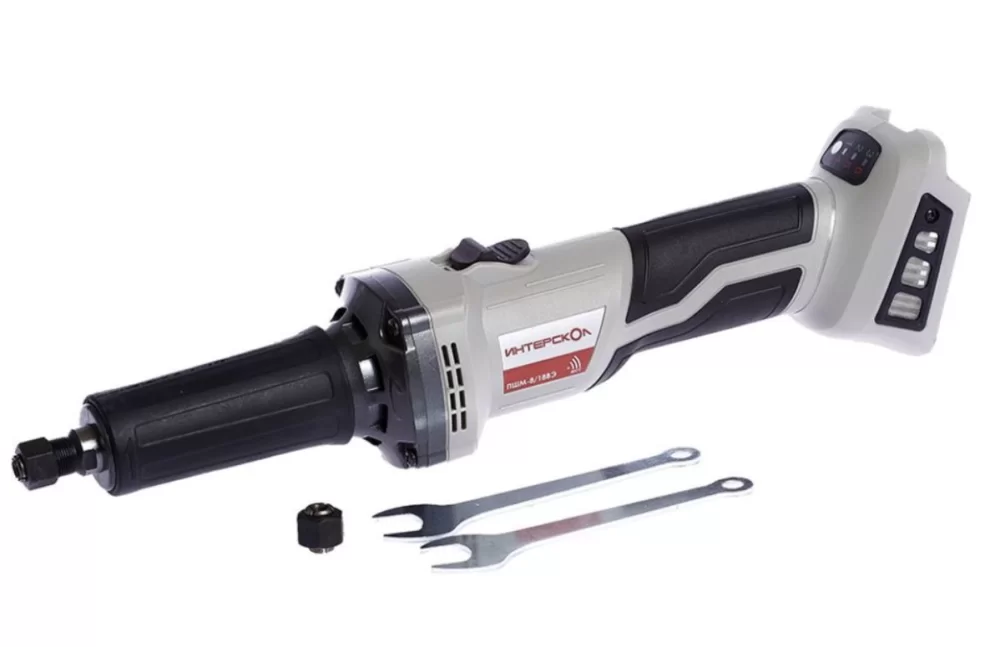 Аккумуляторная прямошлифовальная машина Интерскол - 8/18ВЭ АПИ (без акк. и з/у) №4