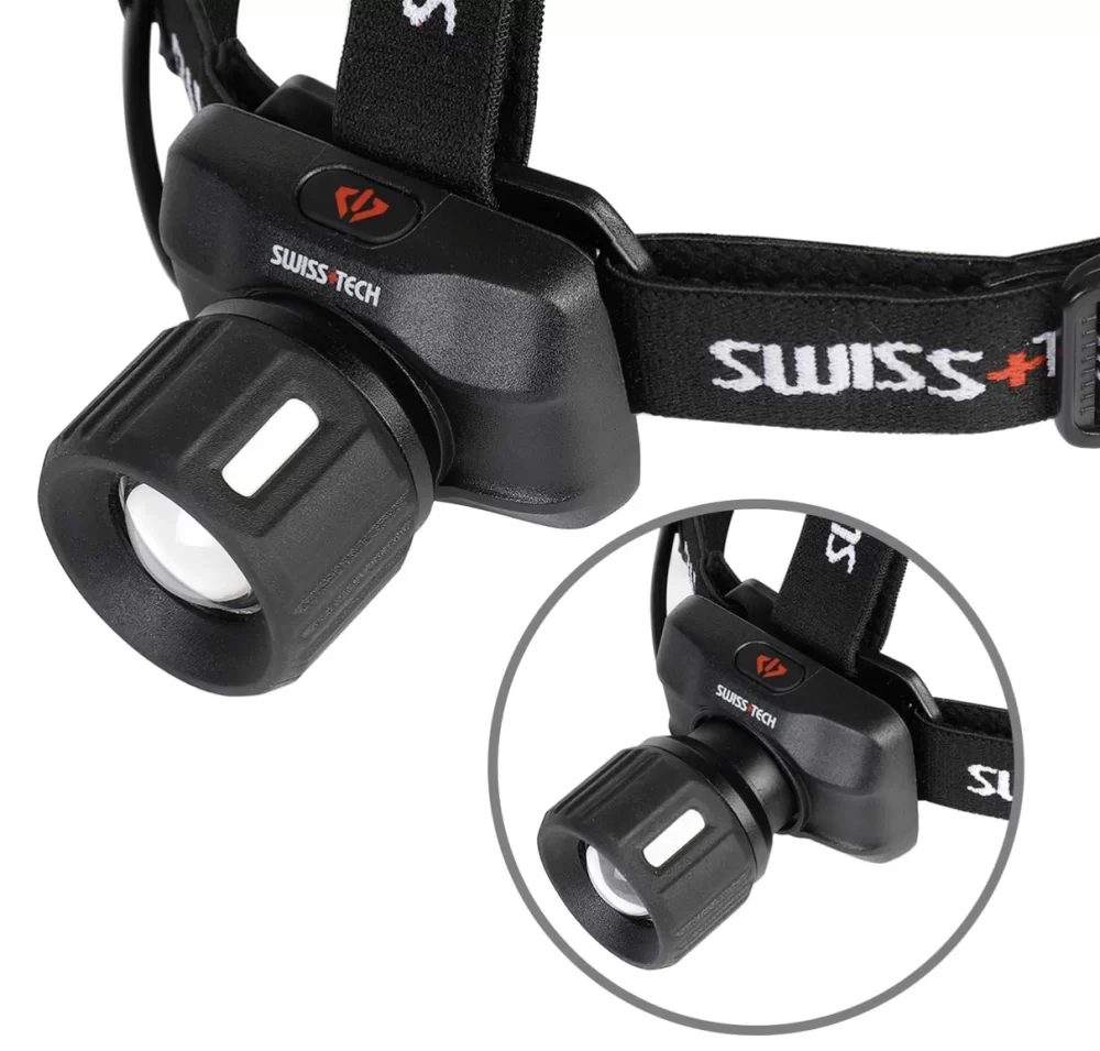 Фонарь налобный Swiss+Tech 4AAA 150/100 м, регулируемый фокус, 3 режима №1