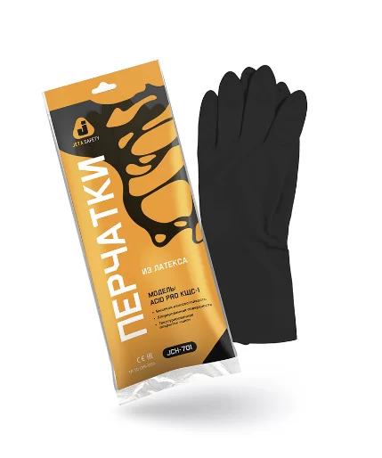 Перчатки химостойкие Jeta Safety Acid Pro КЩС-1 латекс, размер XL №4