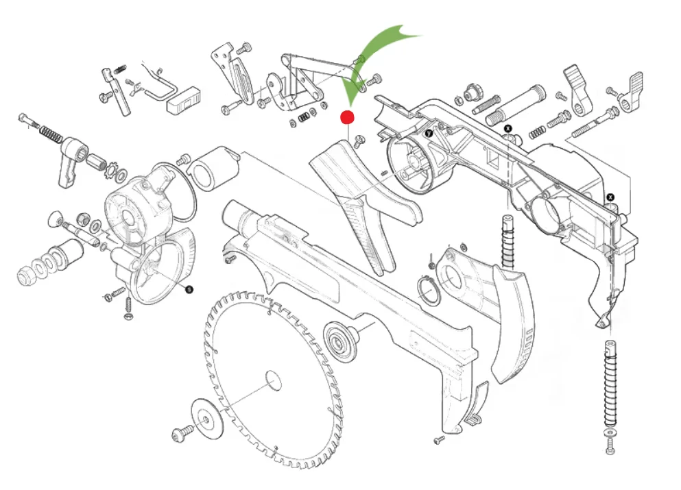 Входная шахта Bosch для торцовочной пилы GTM 12 №1