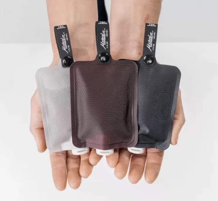 Набор флаконов MATADOR FlatPak Toiletry Bottle 90 ml (черный, белый, бордовый) №2