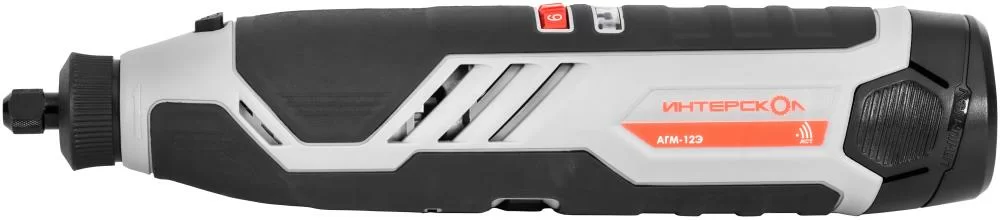 Аккумуляторный гравер Интерскол АГМ-12Э АПИ-Т (2х2,0 Ач) + набор 58 предметов №1