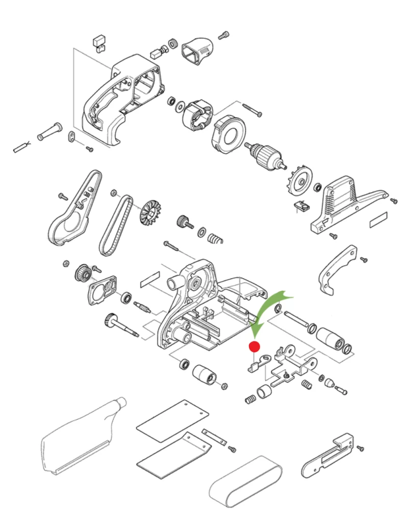 Рычаг Makita для ЛШМ 9903/ 9404/ 9920 №1