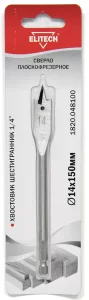 Может пригодиться Сверло по дереву перовое Elitech 14x150 мм с шестигранным хвостовиком