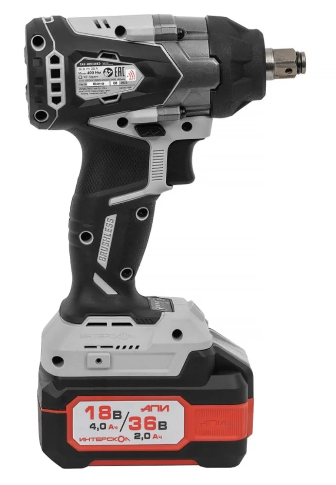 Аккумуляторный ударный гайковерт Интерскол ГАУ-250/36ВЭ (без акк. и з/у) картон №2