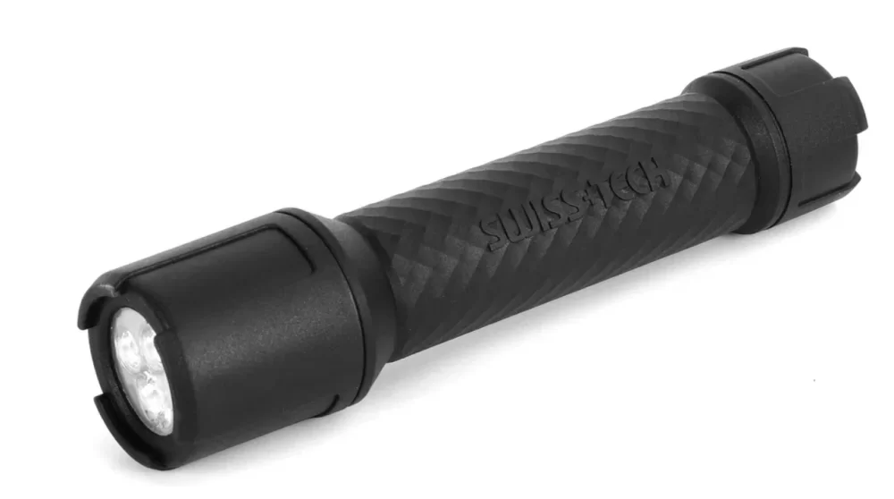 Фонарь Swiss+Tech 4AA 150 м, 2 луча, корпус из нержавеющей стали с нейлоновым покрытием №1