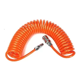 Товар «Шланг пневматический спиральный Парма 5х8 мм/ 10 м с фитингами рапид» Фото товара «Шланг пневматический спиральный Парма 5х8 мм/ 10 м с фитингами рапид»