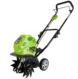 Товар «Аккумуляторный культиватор Greenworks G40TLK4 (1х4,0 Ач)» Фото товара «Аккумуляторный культиватор Greenworks G40TLK4 (1х4,0 Ач)»