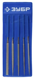 Фото товара «Набор надфилей Зубр Эксперт 140 мм с алмазным напылением (5 шт)»