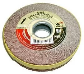 Товар «Круг лепестковый для точил Skrab радиальный 150х30х32 мм P80» Фото товара «Круг лепестковый для точил Skrab радиальный 150х30х32 мм P80»