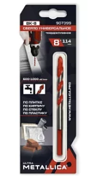 Товар «Сверло универсальное Metallica Ultra 8x114 мм твердосплавное спиральное» Фото товара «Сверло универсальное Metallica Ultra 8x114 мм твердосплавное спиральное»