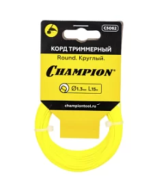 Товар «Леска для триммера Champion Round 1,3 мм/15 м круглая» Фото товара «Леска для триммера Champion Round 1,3 мм/15 м круглая»