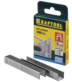 Товар «Скобы для степлера Kraftool 10 мм, тип 53 (A/10/JT21) 1000 шт (31670-10)» Фото товара «Скобы для степлера Kraftool 10 мм, тип 53 (A/10/JT21) 1000 шт (31670-10)»