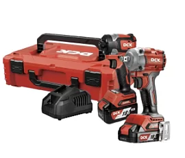 Фото товара «Набор аккумуляторных инструментов DCK KDKIT29, KDPB358 + KDPL208, 18 В (2х4,0 А/ч, з/у, K-Box)»