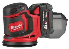 Товар «Аккумуляторная эксцентриковая шлифовальная машина Milwaukee M18 BOS125-502B (Li-Ion 5Ач)» Фото товара «Аккумуляторная эксцентриковая шлифовальная машина Milwaukee M18 BOS125-502B (Li-Ion 5Ач)»