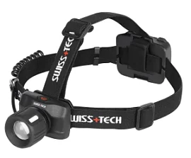 Фото товара «Фонарь налобный Swiss+Tech 4AAA 150/100 м, регулируемый фокус, 3 режима»